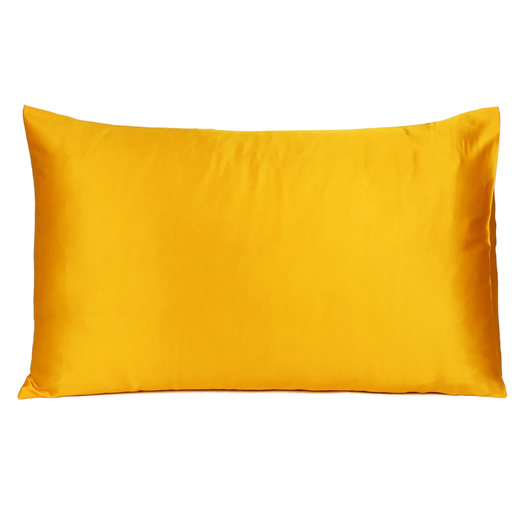 Goldenrod Dreamy Set Of 2 Silky Satin Standard Pillowcases Homeroots Bed & Bath