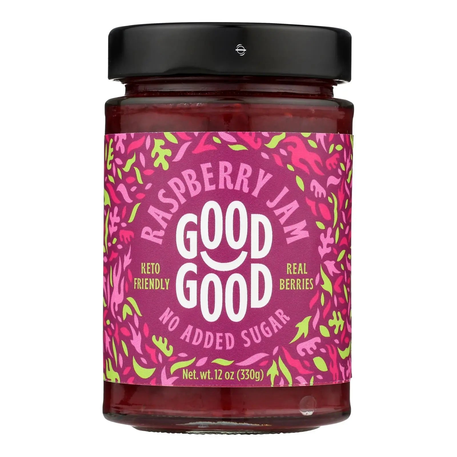 Good Good - Jam Raspberry No Sugar - Case Of 6-12 Oz Good Good