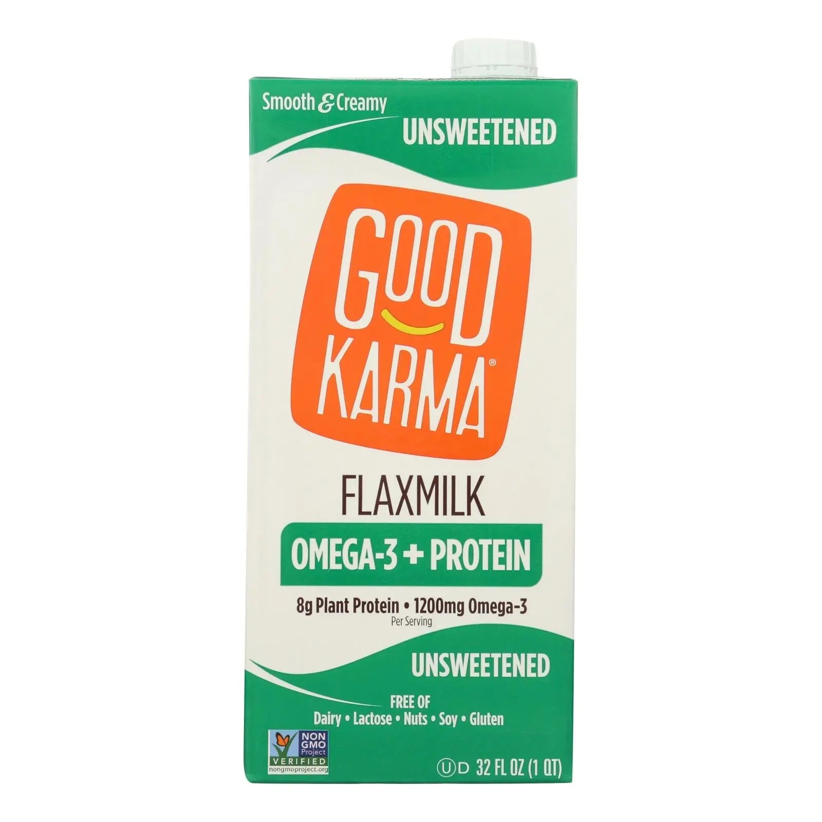 Good Karma Flax Milk - Protein - Vanilla - Case Of 6 - 32 Fl Oz Good Karma