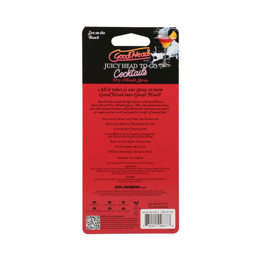 Goodhead Juicy Head Cocktails Dry Mouth Spray to-Go - Sex on the Beach Doc Johnson