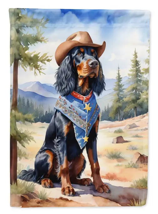 Gordon Setter Cowboy Welcome Garden Flag Caroline's Treasures