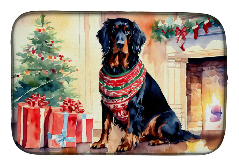 Gordon Setter Cozy Christmas Dish Drying Mat Caroline's Treasures