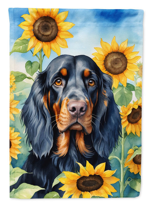 Gordon Setter in Sunflowers Garden Flag Caroline's Treasures