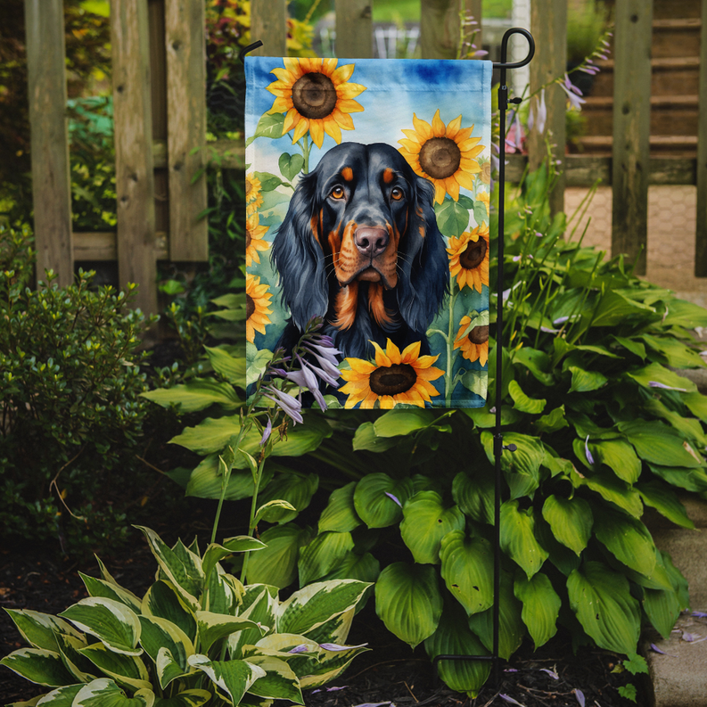 Gordon Setter in Sunflowers Garden Flag Caroline's Treasures