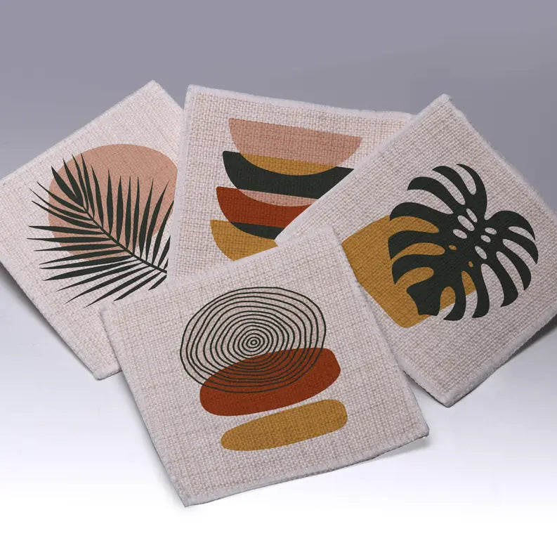 Graphic Linen Coasters/Coaster Set LIANE FRIED STUDIO