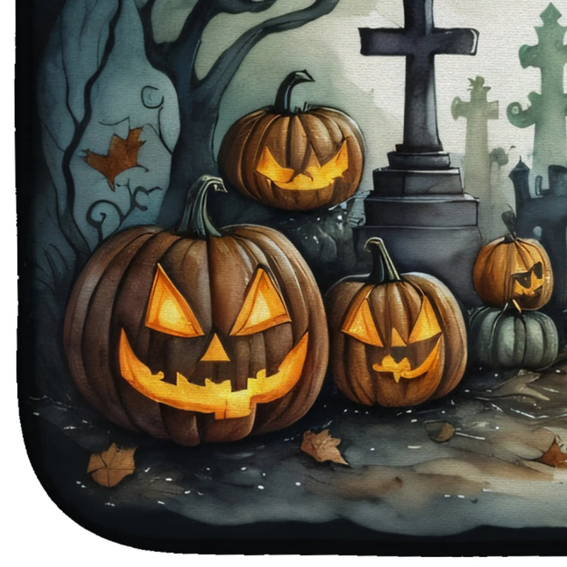 Graveyard Spooky Halloween Dish Drying Mat Caroline's Treasures
