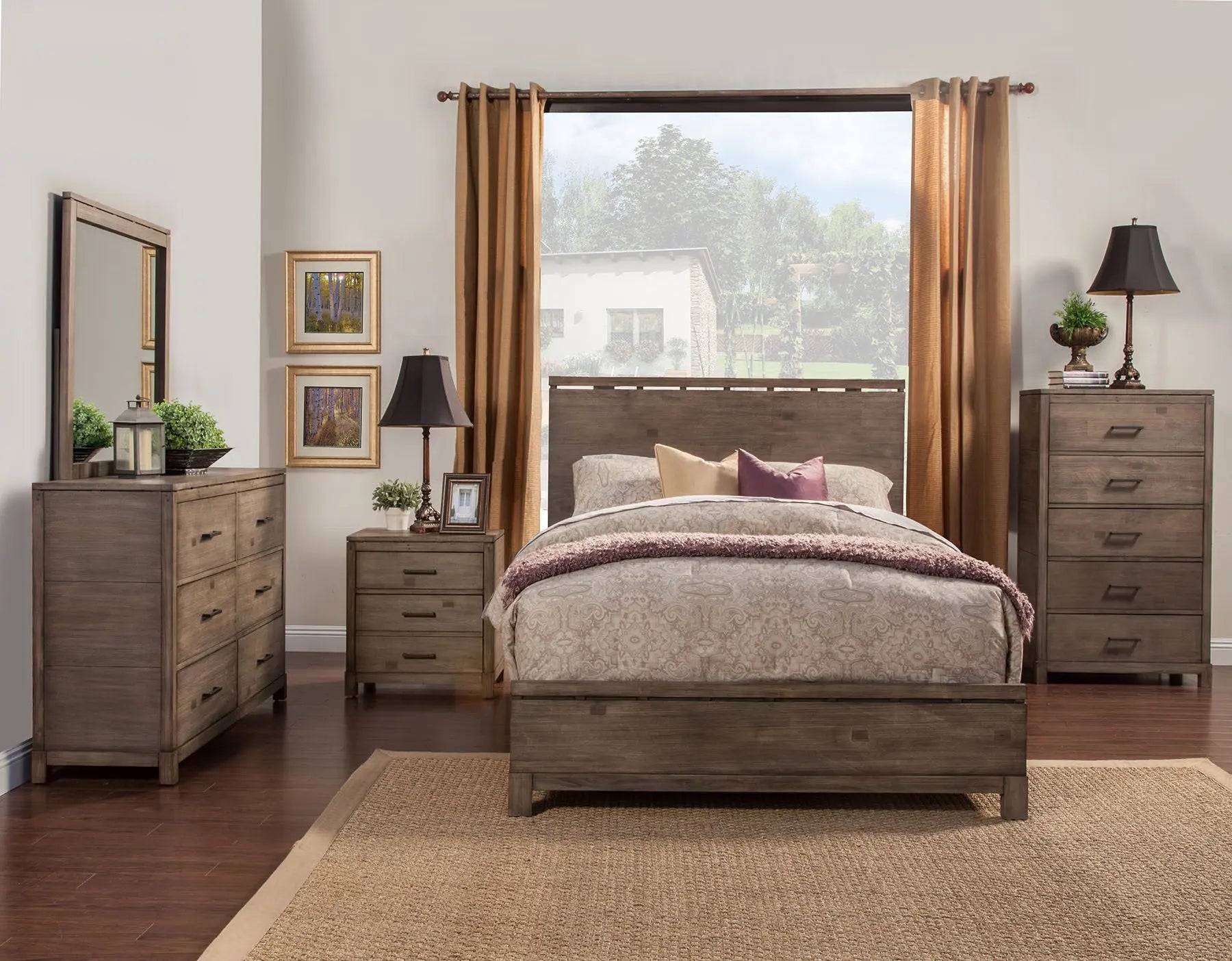 Gray Distressed Solid Wood Full Bed Frame Homeroots Bed & Bath