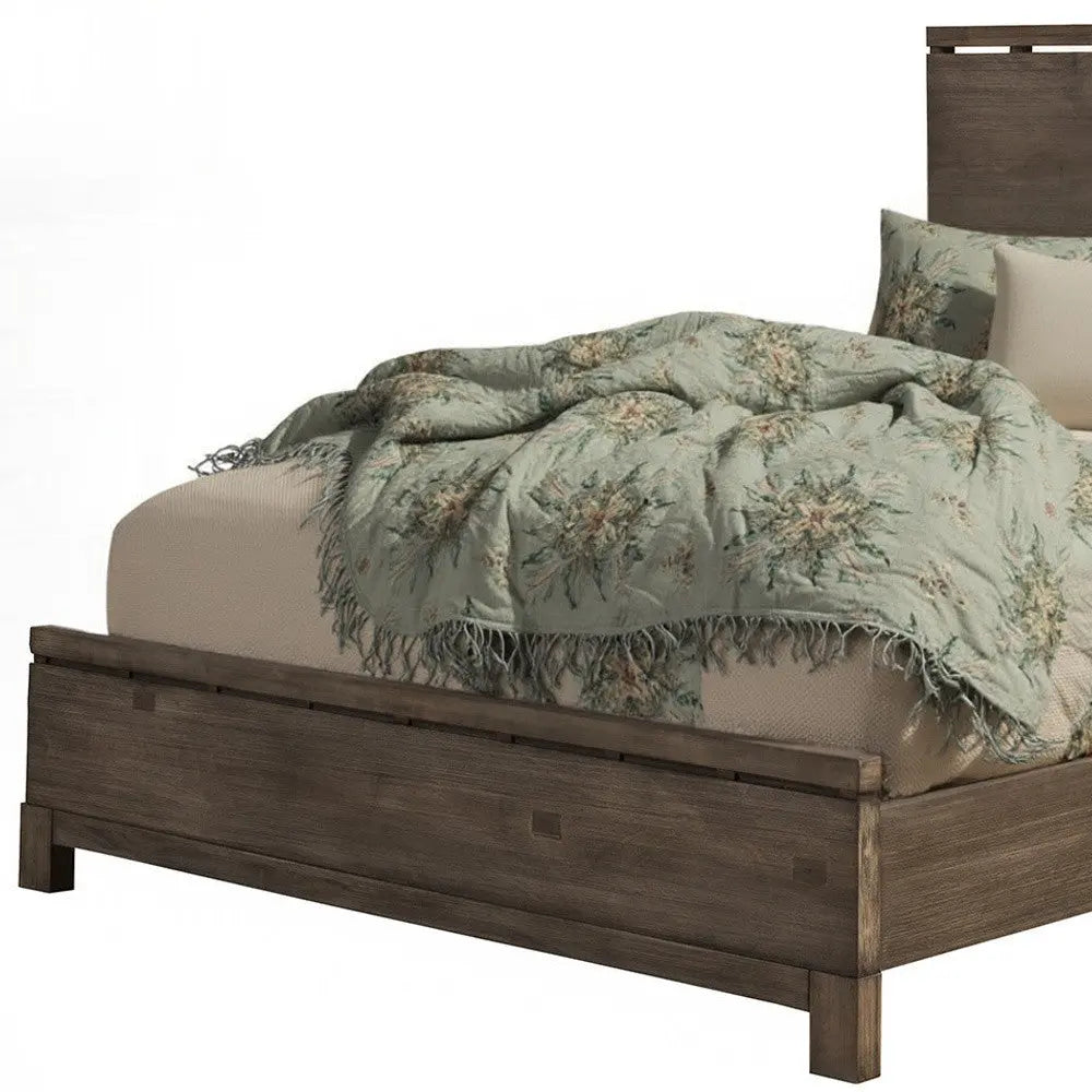 Gray Distressed Solid Wood Full Bed Frame Homeroots Bed & Bath