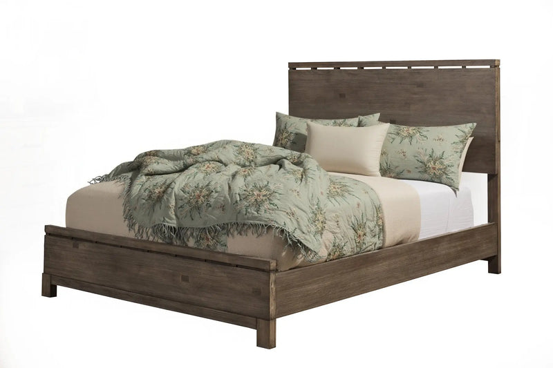 Gray Distressed Solid Wood Queen Bed Frame Homeroots Bed & Bath
