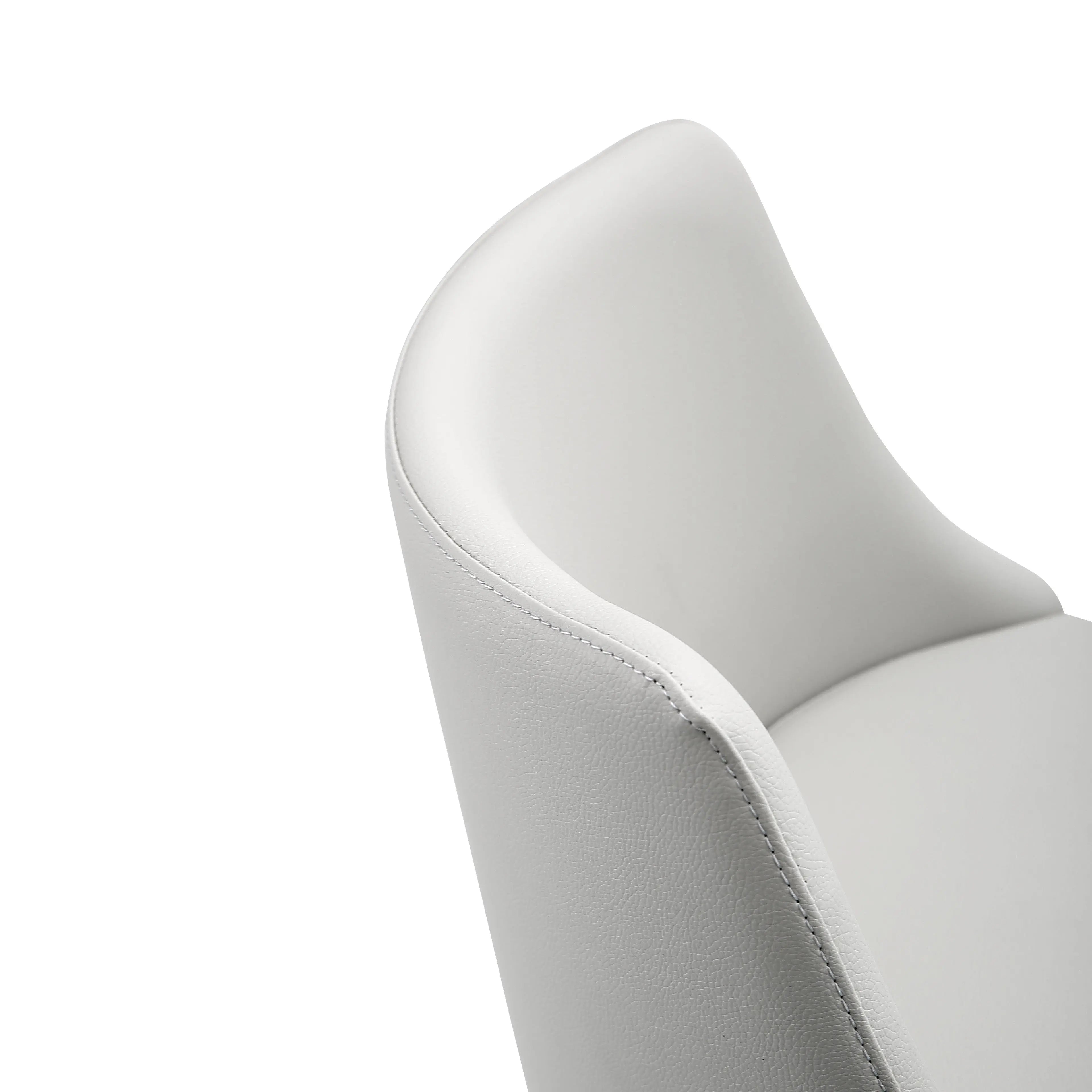 Gray Faux Leather and Steel Low Back Adjustable Height Swivel Bar Chair - GreatEagleInc