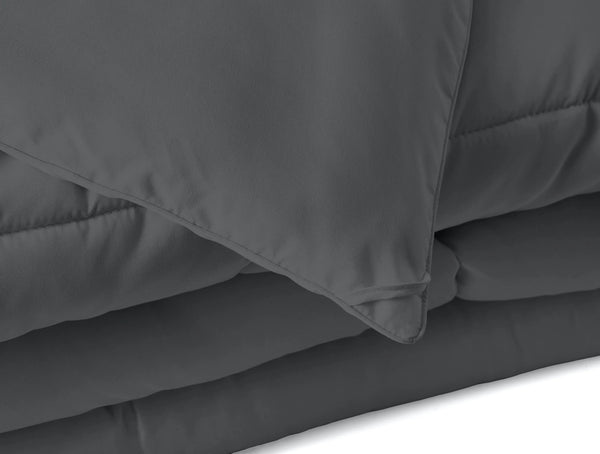 Gray King Microfiber Washable Microfiber Down Alternative Comforter Homeroots Bed & Bath