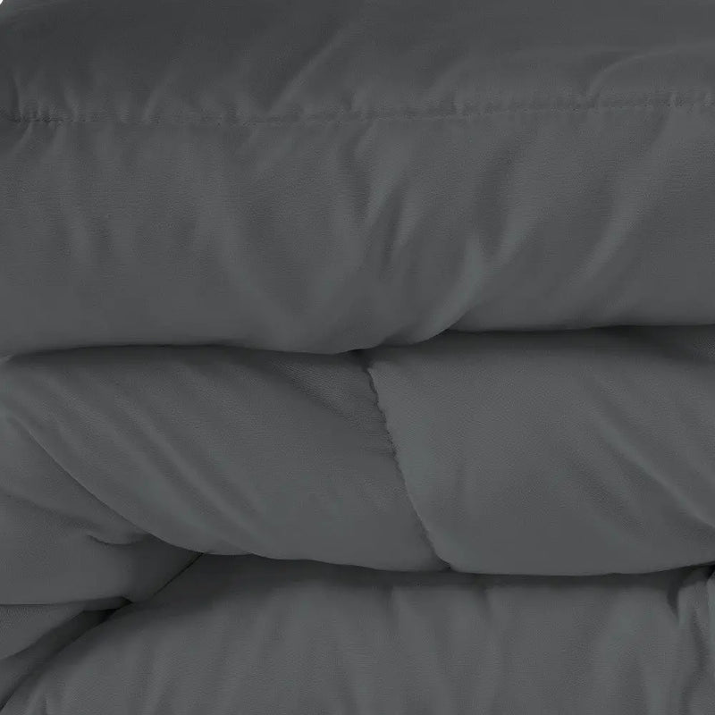 Gray King Microfiber Washable Microfiber Down Alternative Comforter Homeroots Bed & Bath