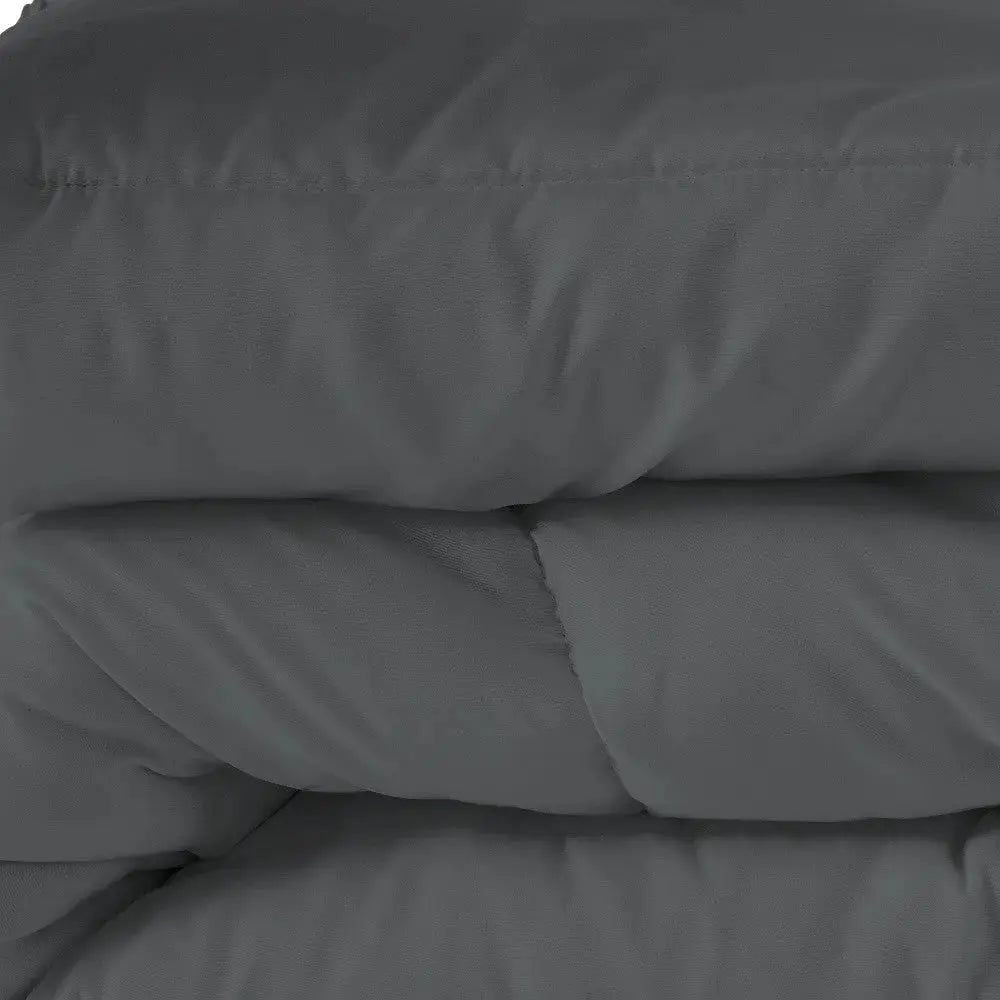 Gray King Microfiber Washable Microfiber Down Alternative Comforter Homeroots Bed & Bath