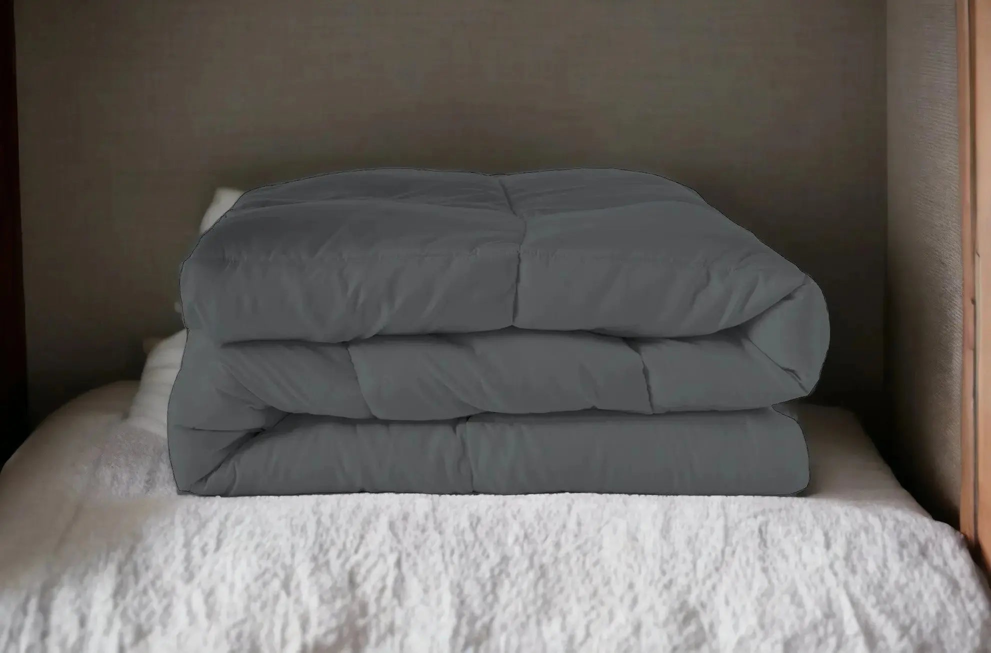 Gray King Microfiber Washable Microfiber Down Alternative Comforter Homeroots Bed & Bath