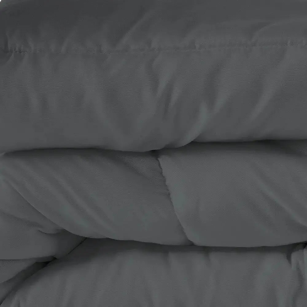 Gray King Microfiber Washable Microfiber Down Alternative Comforter Homeroots Bed & Bath