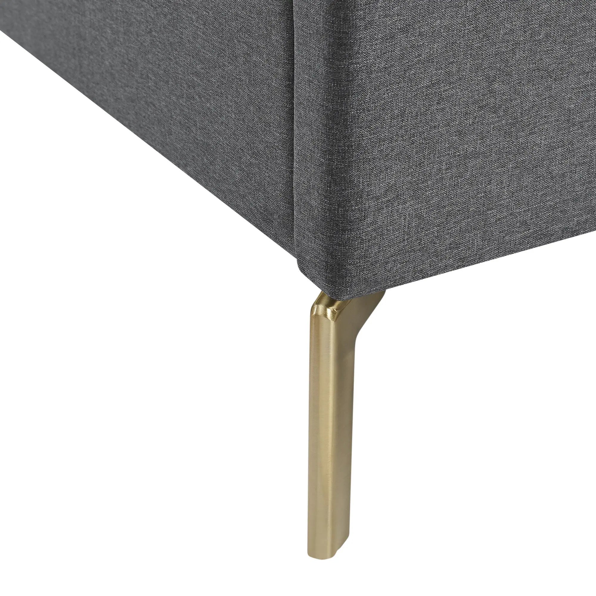 Gray Linen Upholstered Queen Bed Frame Homeroots Bed & Bath