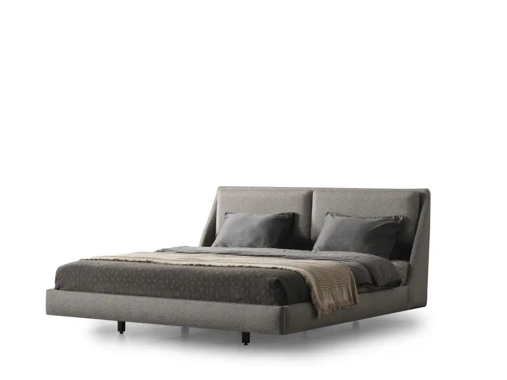 Gray Linen Upholstered Upholstered Queen Bed Frame Homeroots Bed & Bath