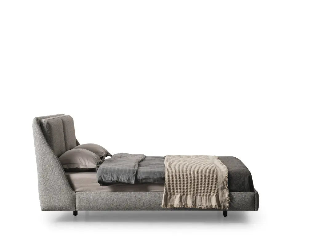 Gray Linen Upholstered Upholstered Queen Bed Frame Homeroots Bed & Bath
