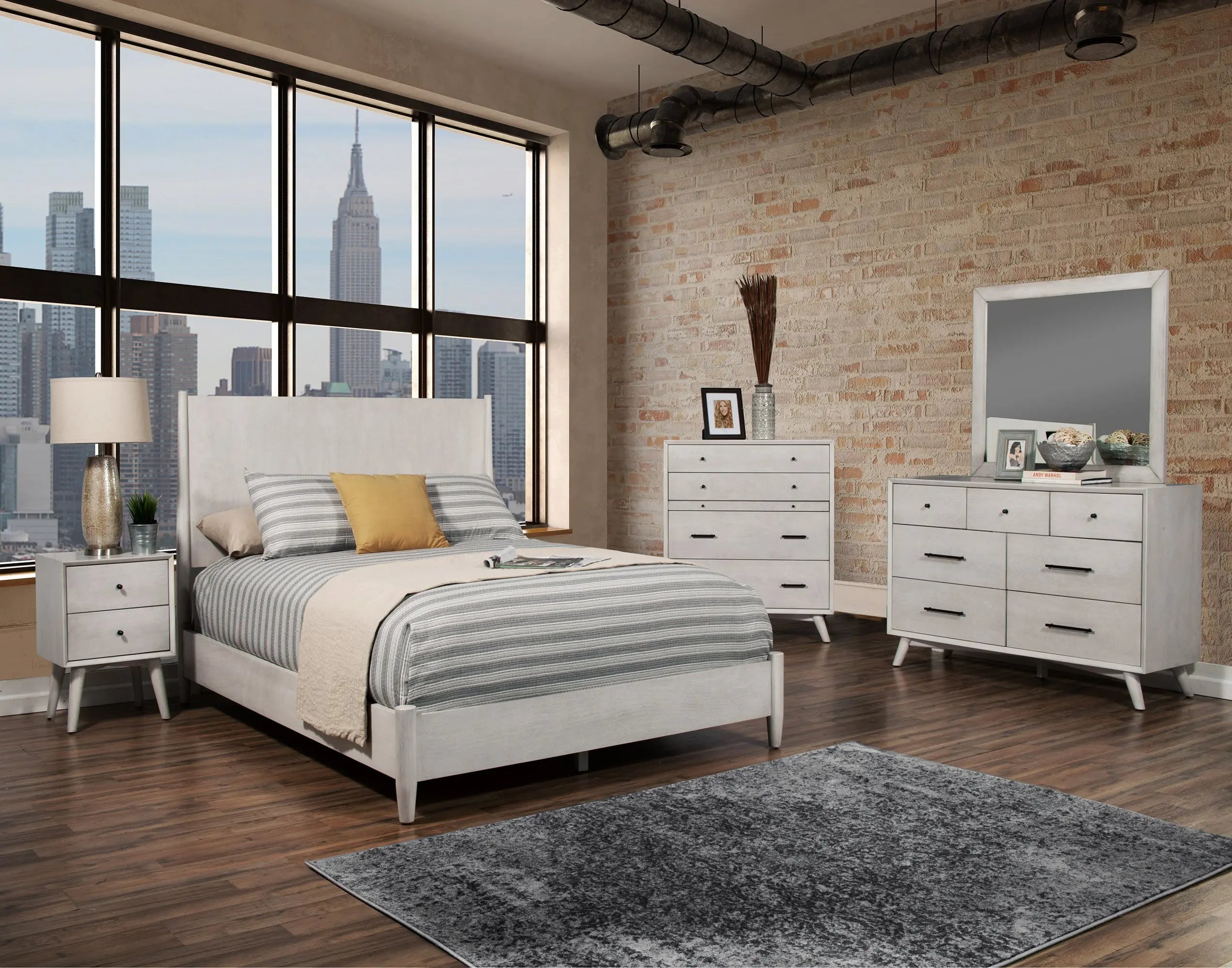 Gray Solid Wood Full Bed Frame Homeroots Bed & Bath
