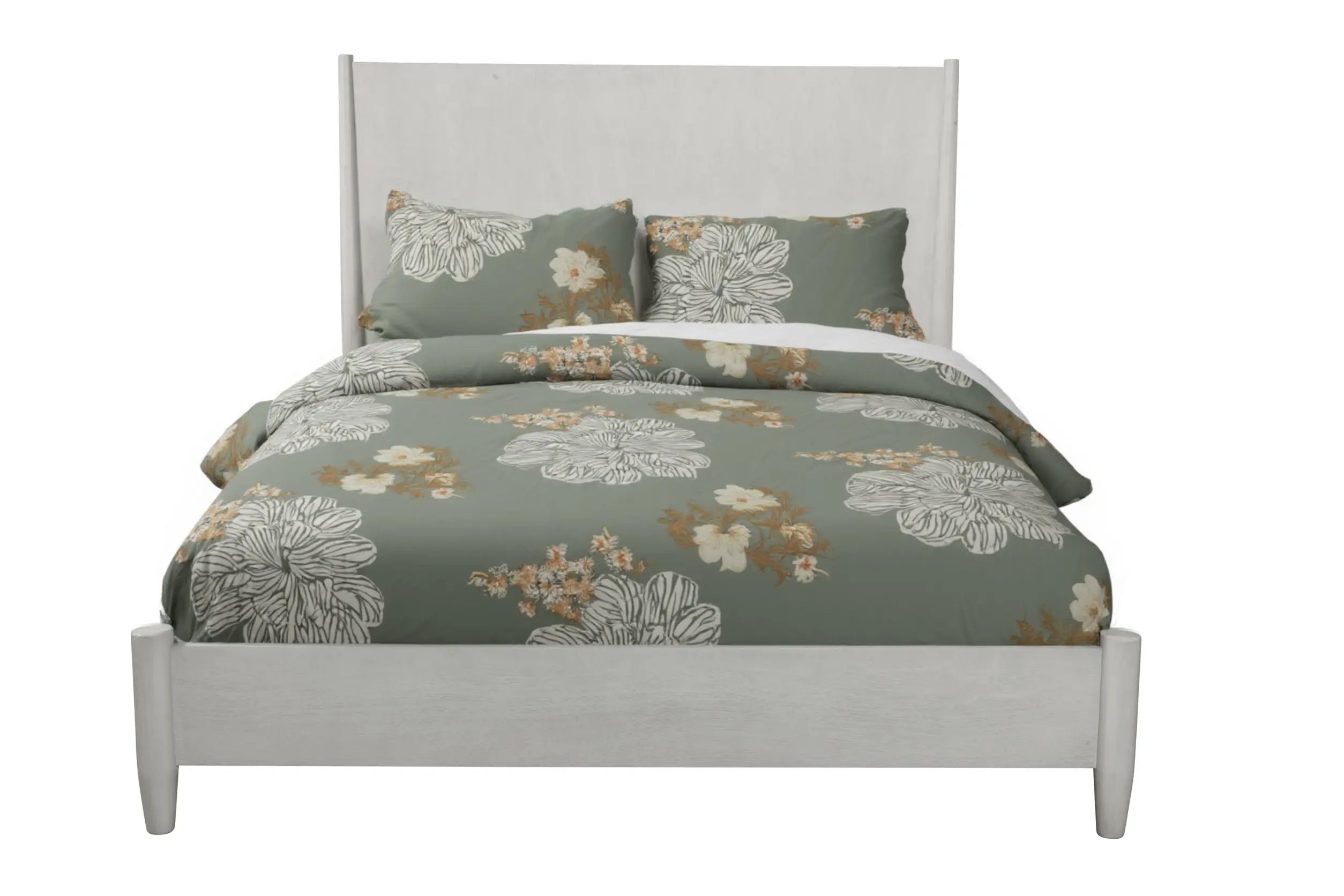 Gray Solid Wood Full Bed Frame Homeroots Bed & Bath