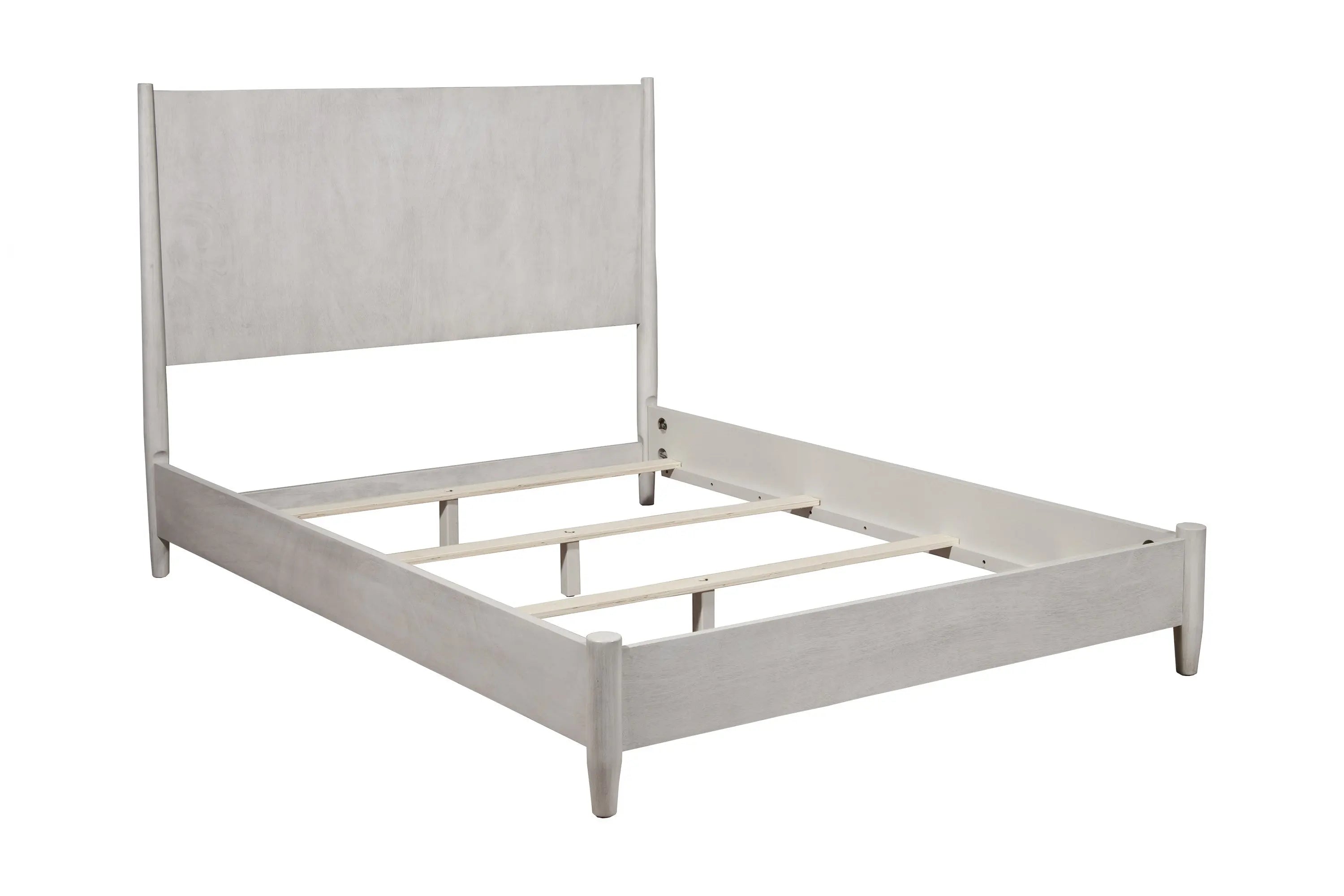 Gray Solid Wood Full Bed Frame Homeroots Bed & Bath