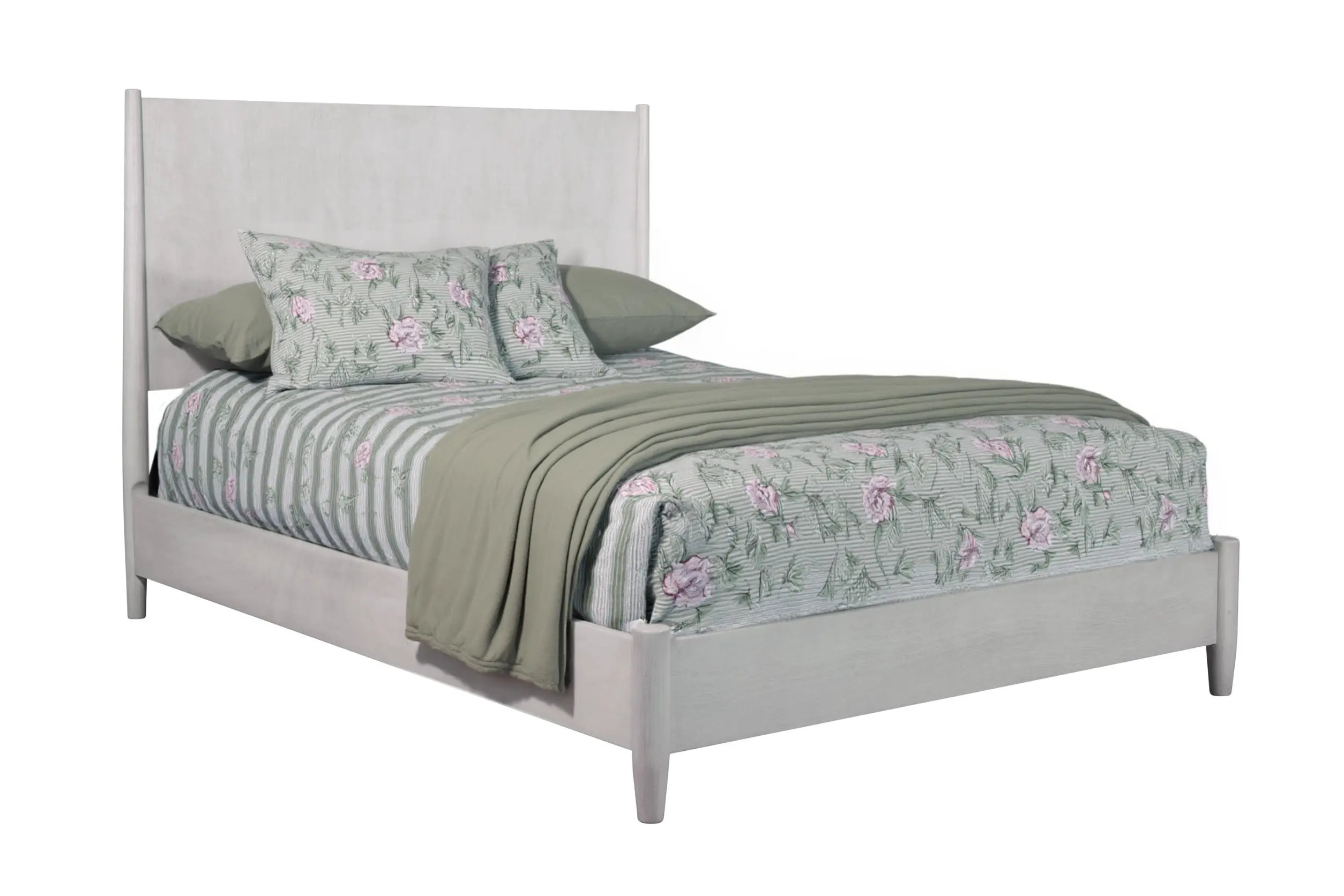 Gray Solid Wood Full Bed Frame Homeroots Bed & Bath
