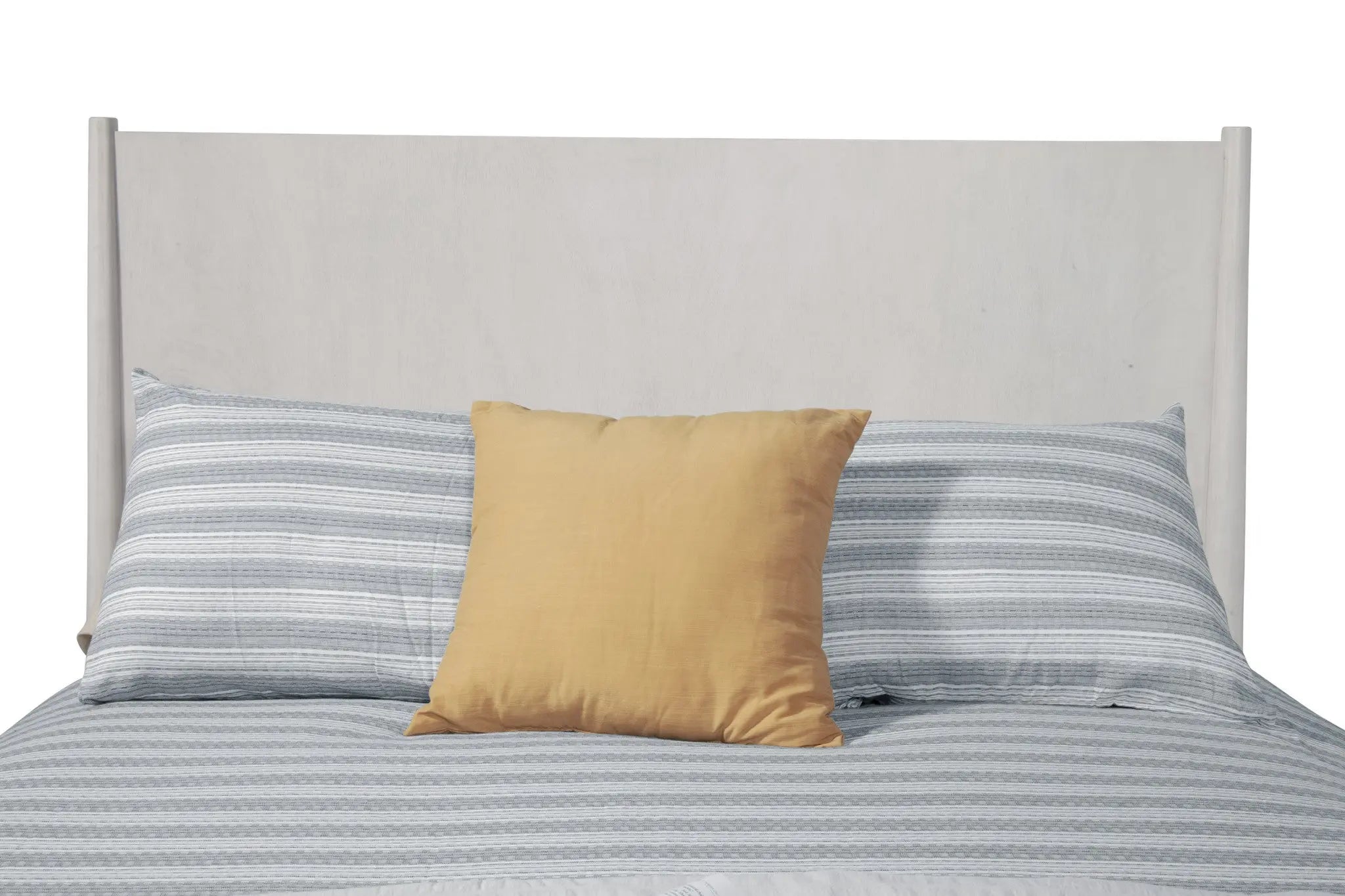 Gray Solid Wood King Bed Frame Homeroots Bed & Bath