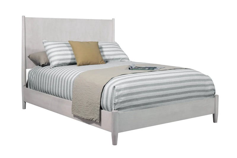 Gray Solid Wood King Bed Frame Homeroots Bed & Bath
