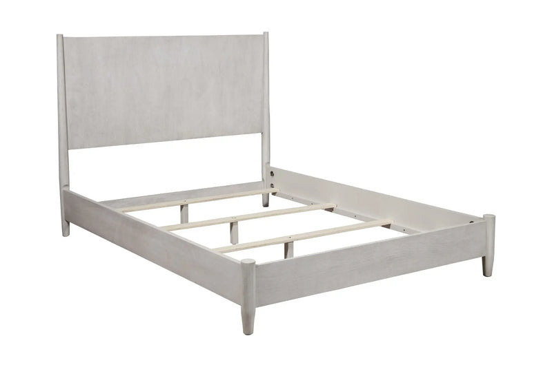 Gray Solid Wood King Bed Frame Homeroots Bed & Bath