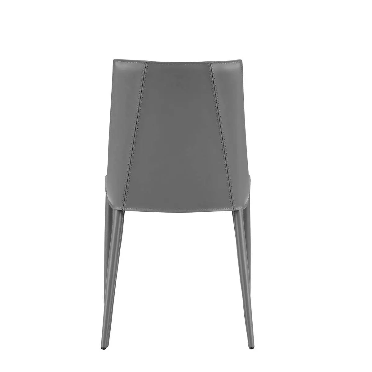 Gray Upholstered Leather Dining Side Chair Homeroots Kitchen & Dining