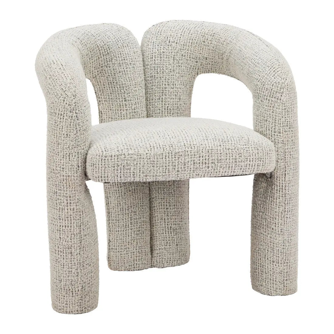 Gray Upholstery Open Back Dining Arm Chair Homeroots Kitchen & Dining