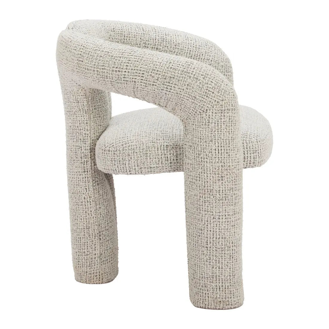 Gray Upholstery Open Back Dining Arm Chair Homeroots Kitchen & Dining