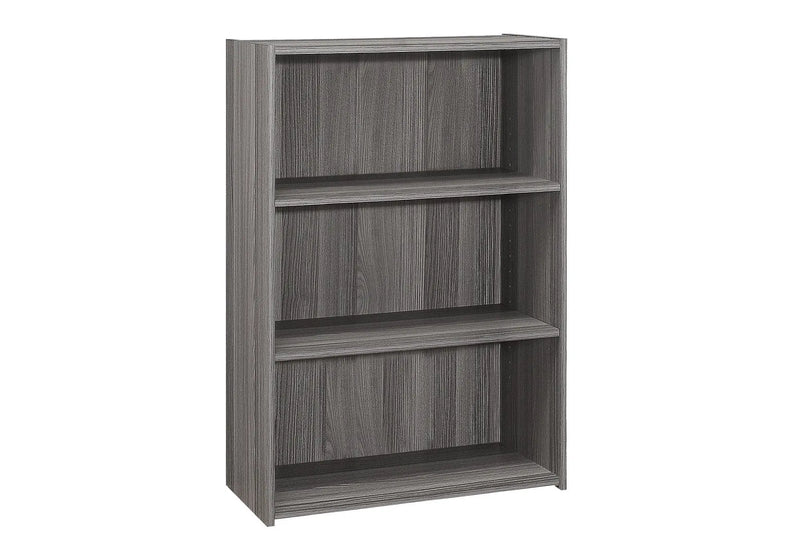 Gray Wood Adjustable Three Tier Bookcase - GreatEagleInc