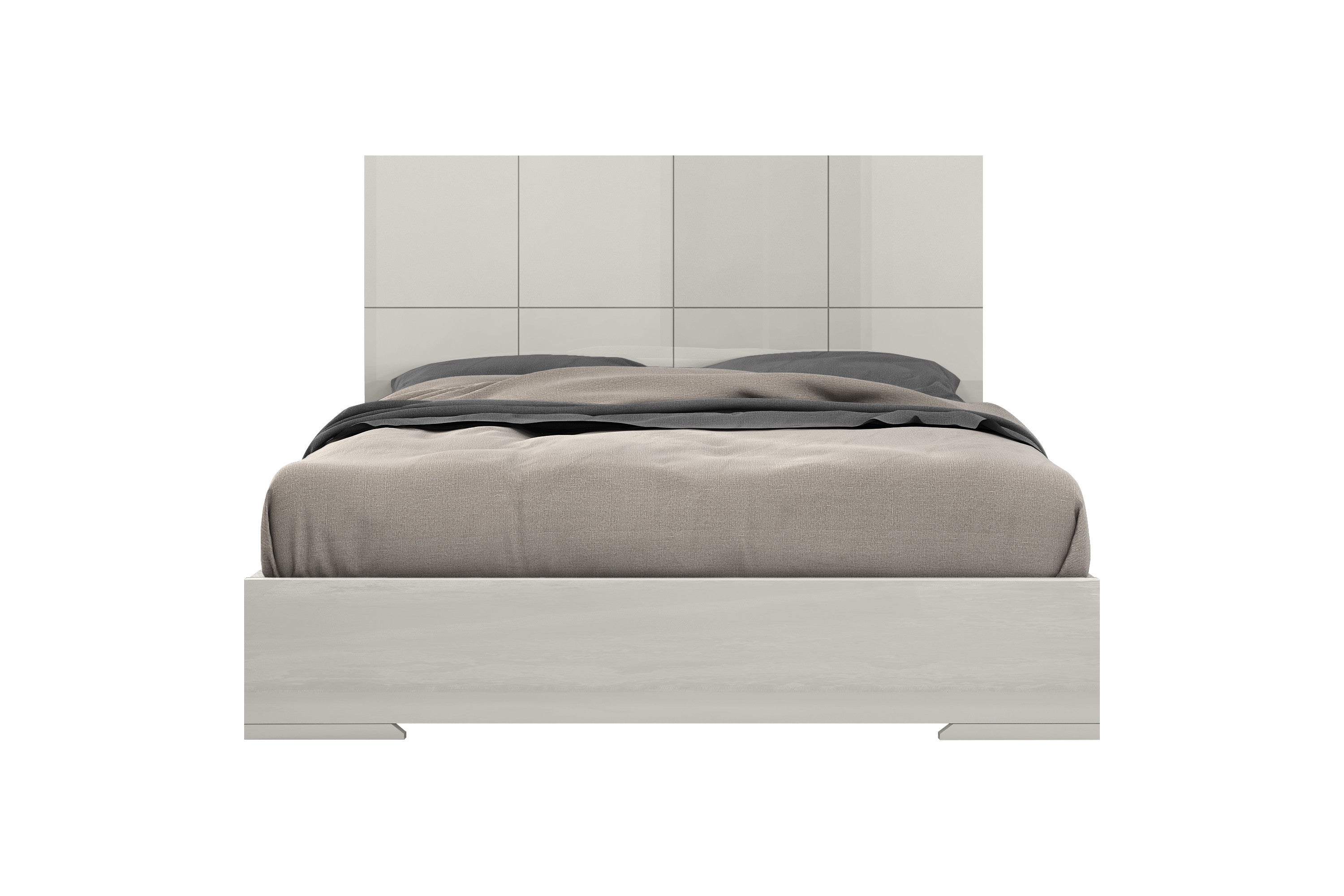 Gray Wood King Bed Frame - GreatEagleInc