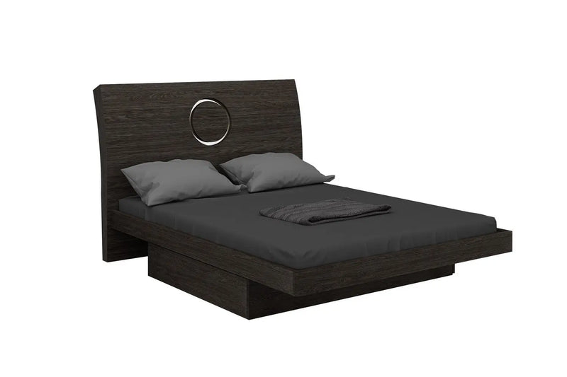 Gray Wood Queen Bed Frame With Drawer With Drawer Storage Homeroots Bed & Bath