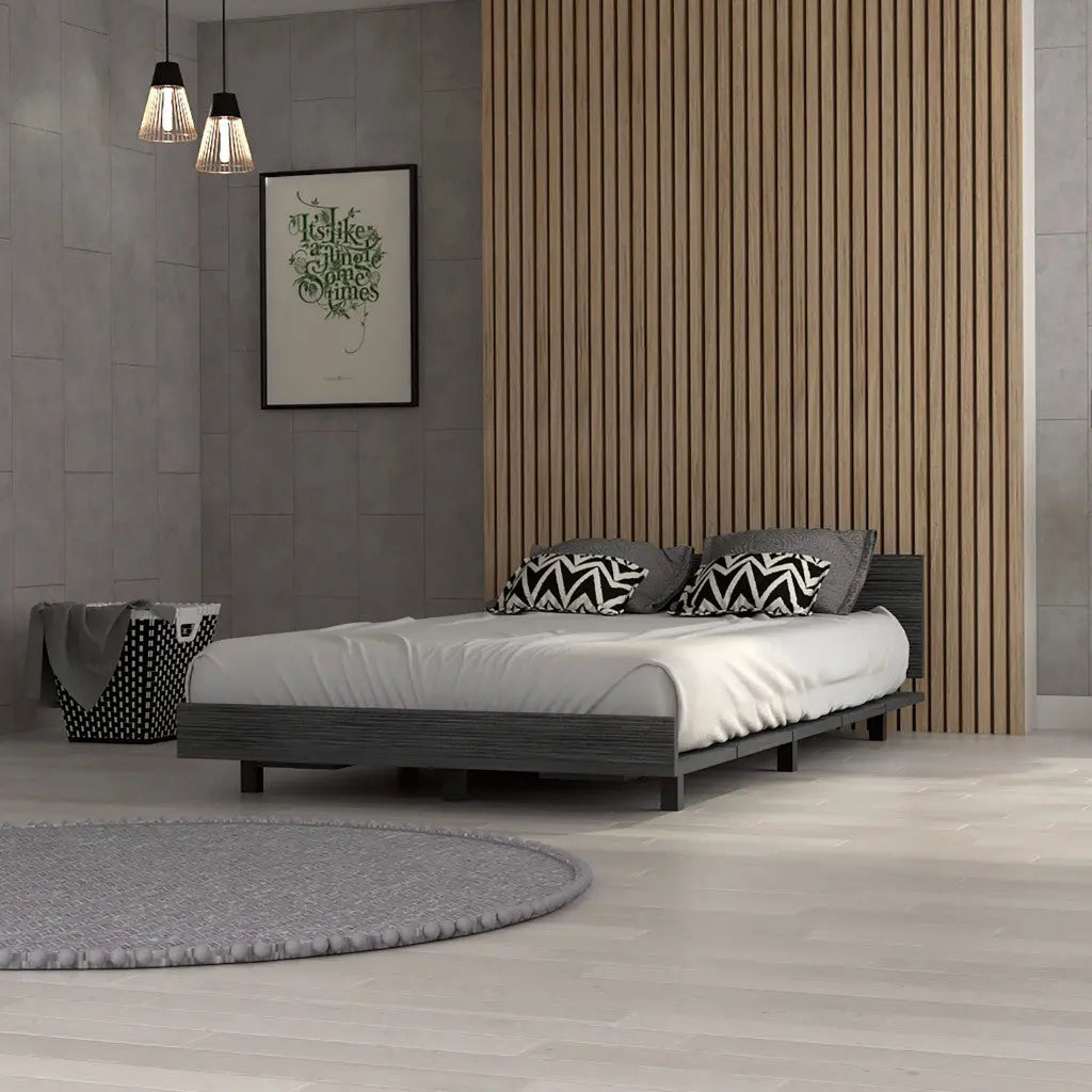 Gray Wood Twin Bed Frame Homeroots Bed & Bath