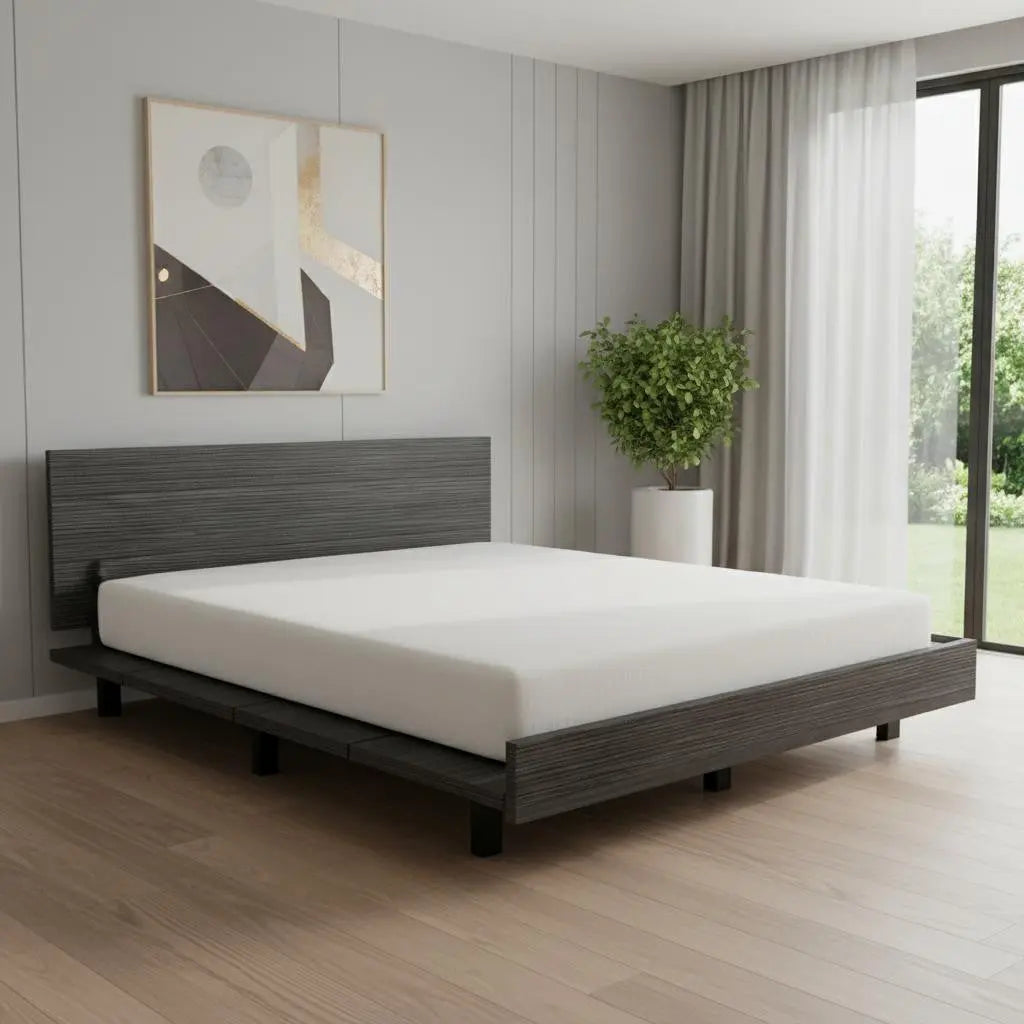 Gray Wood Twin Bed Frame Homeroots Bed & Bath