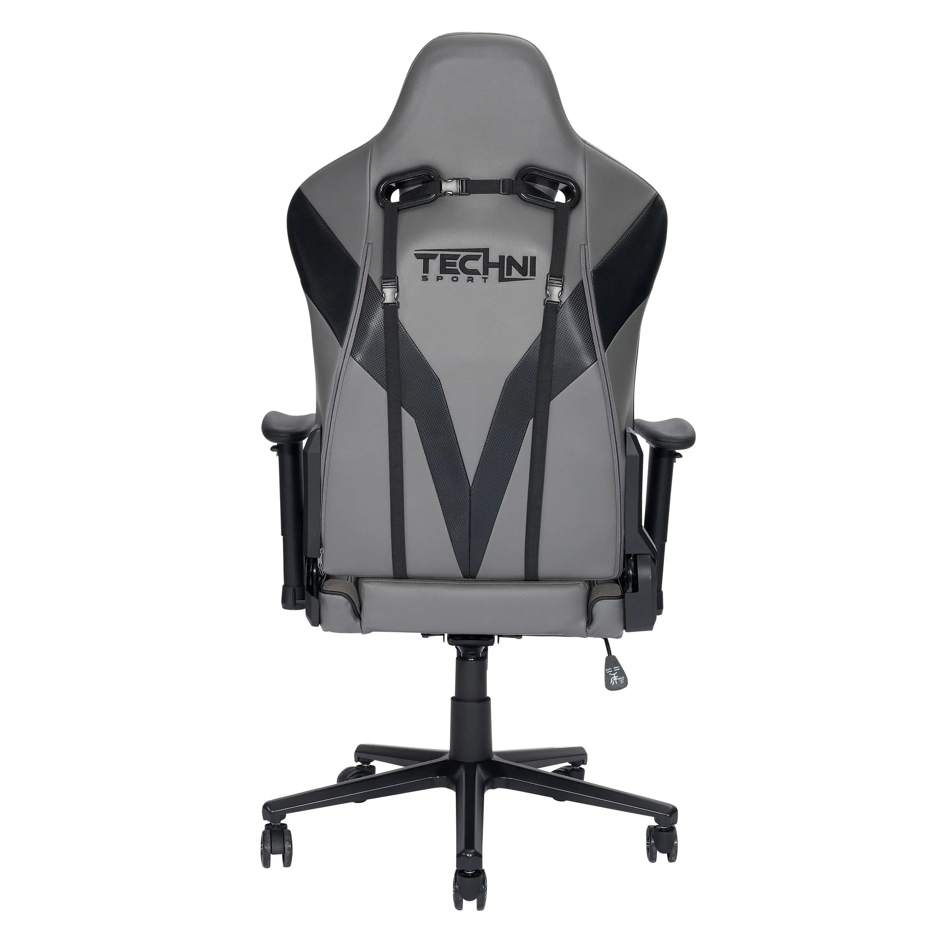 Gray and Black Adjustable Height Swivel Rolling Gaming Chair Homeroots Office