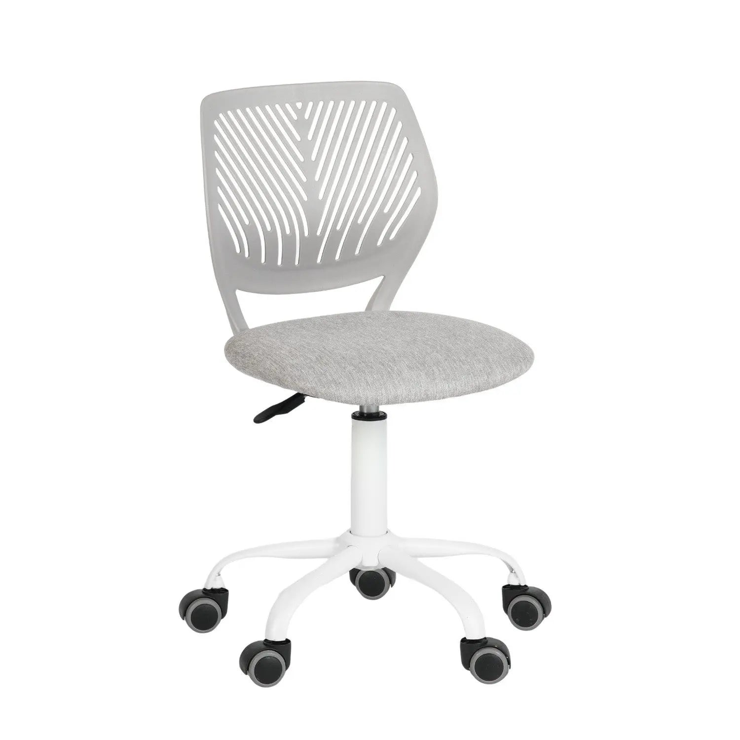 Gray and Black Adjustable Height Swivel Rolling Office Chair Homeroots Office