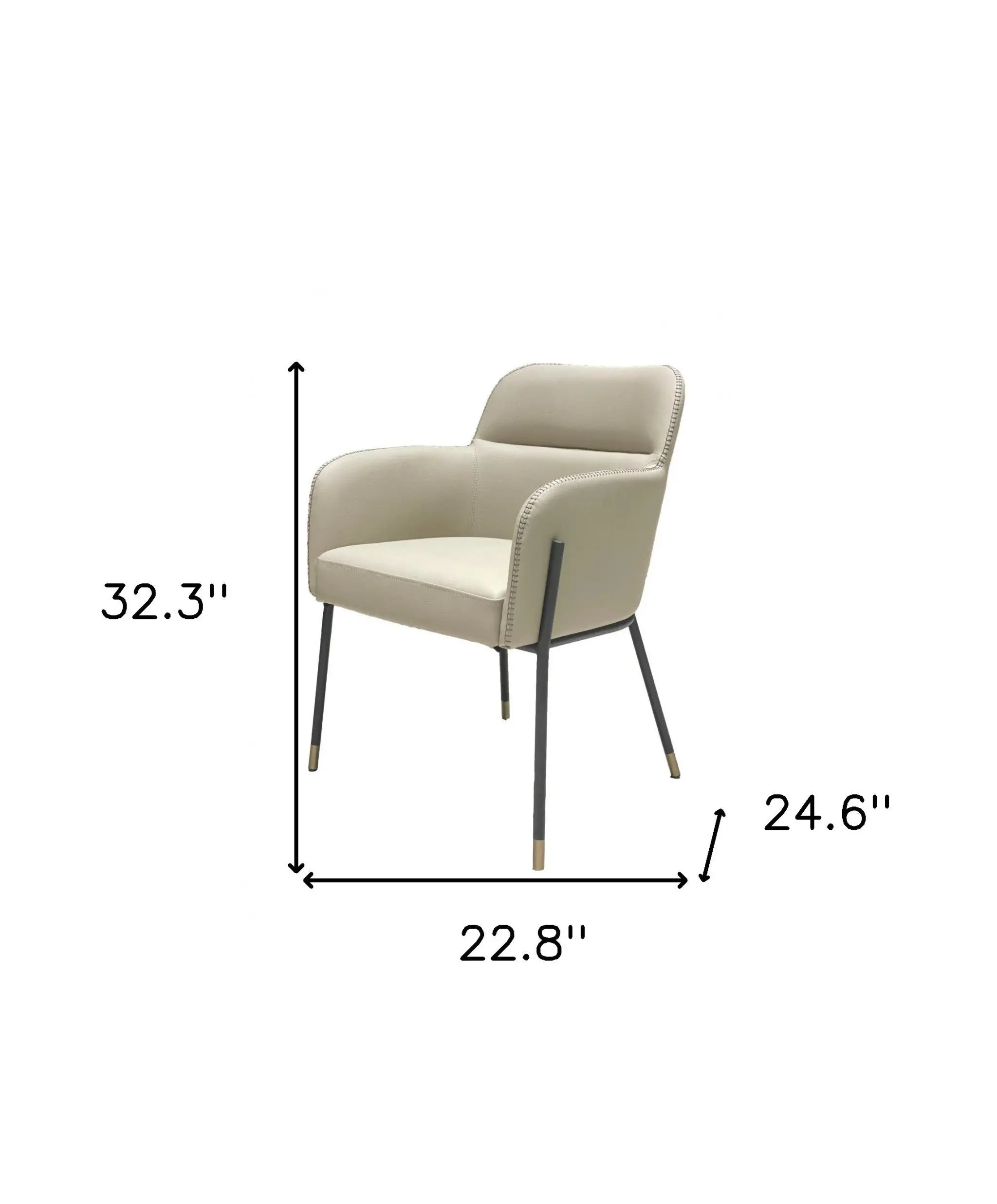Gray and Black Upholstered Faux Leather Slat Back Dining Arm Chair Homeroots Kitchen & Dining