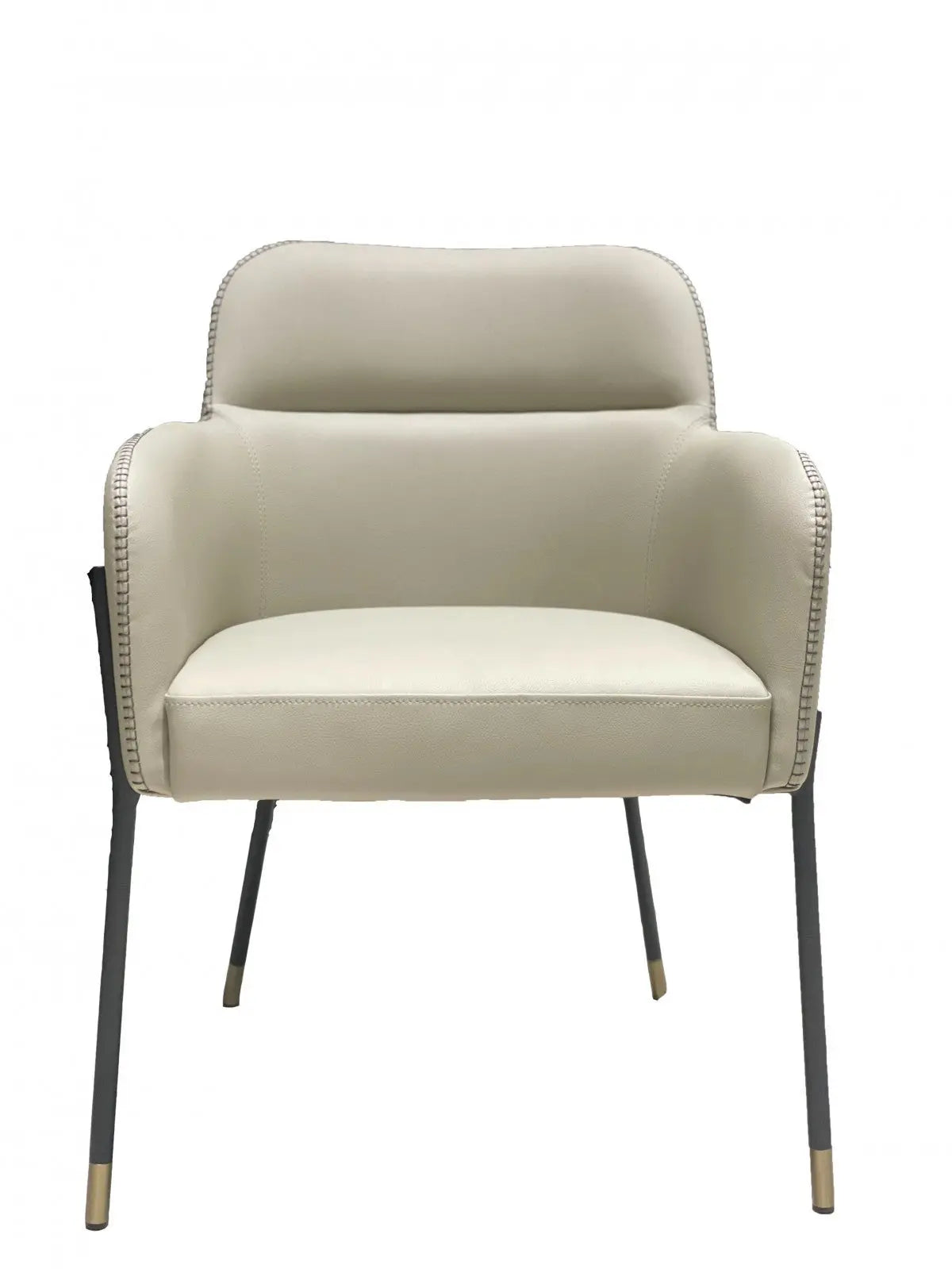 Gray and Black Upholstered Faux Leather Slat Back Dining Arm Chair Homeroots Kitchen & Dining