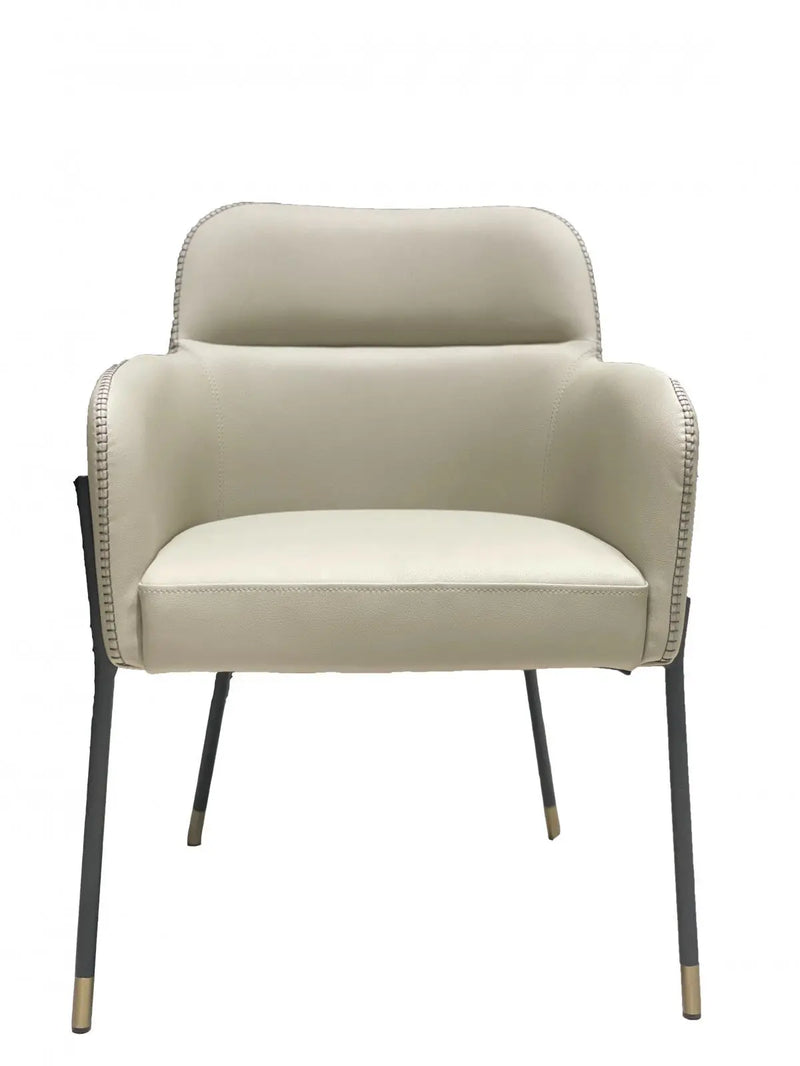 Gray and Black Upholstered Faux Leather Slat Back Dining Arm Chair Homeroots Kitchen & Dining
