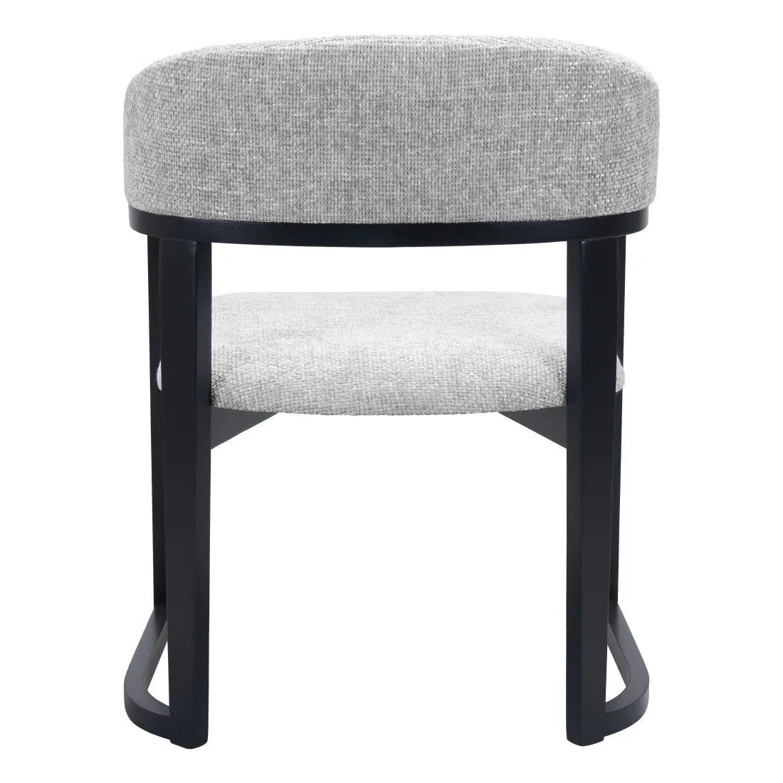 Gray and Black Upholstery Open Back Dining Arm Chair Homeroots Kitchen & Dining