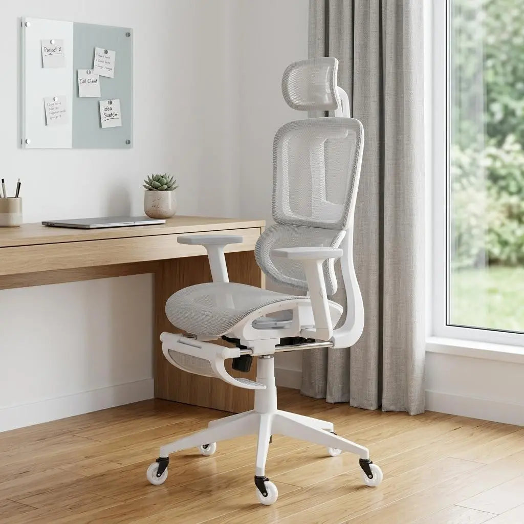 Gray and White Adjustable Height Swivel Rolling Gaming Chair Homeroots Office