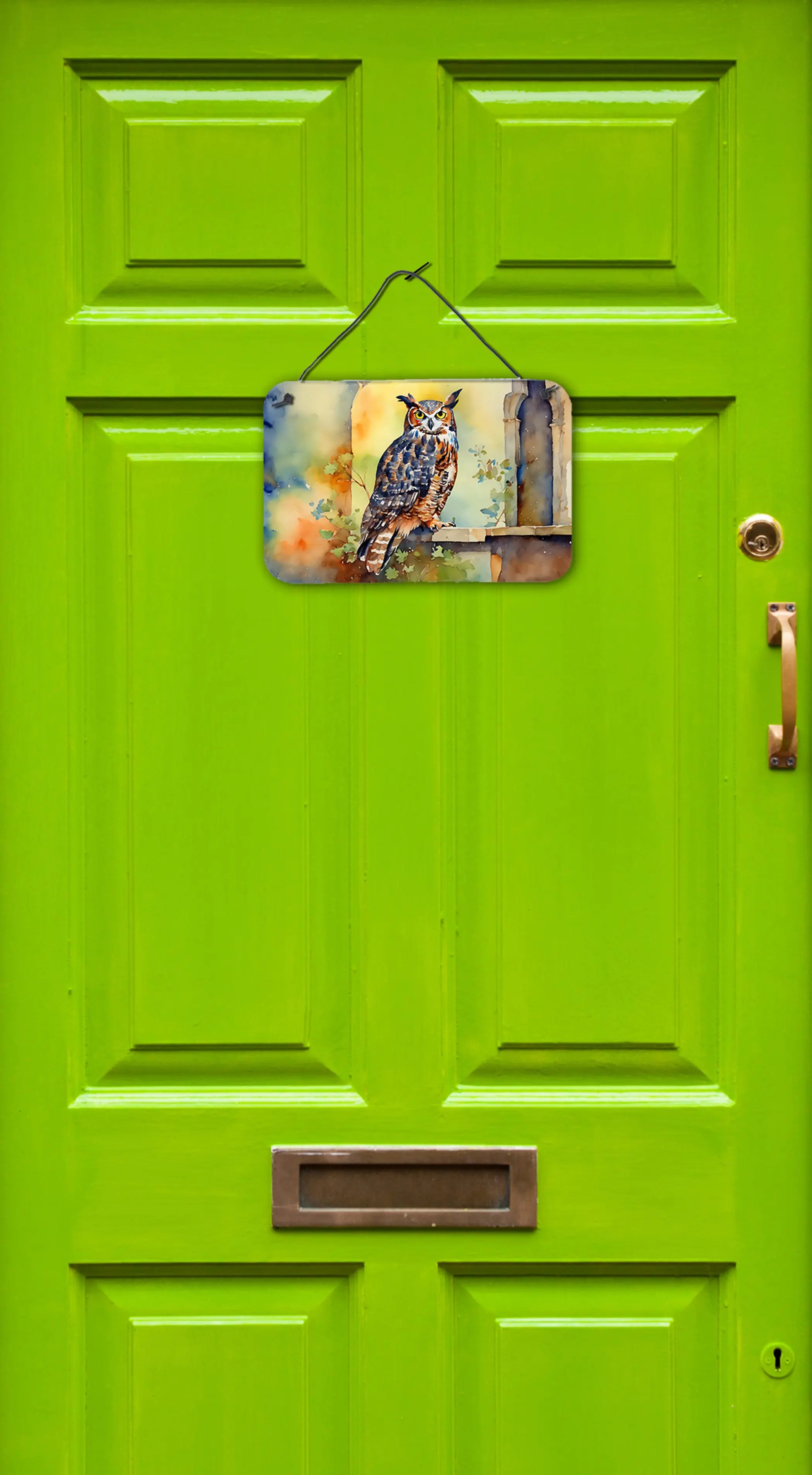 Great Horned Owl Wall or Door Hanging Prints Caroline's Treasures