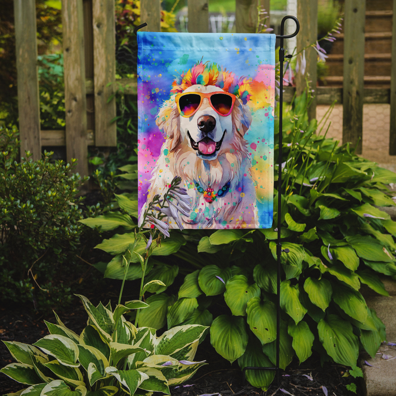 Great Pyrenees Hippie Dawg Garden Flag Caroline's Treasures