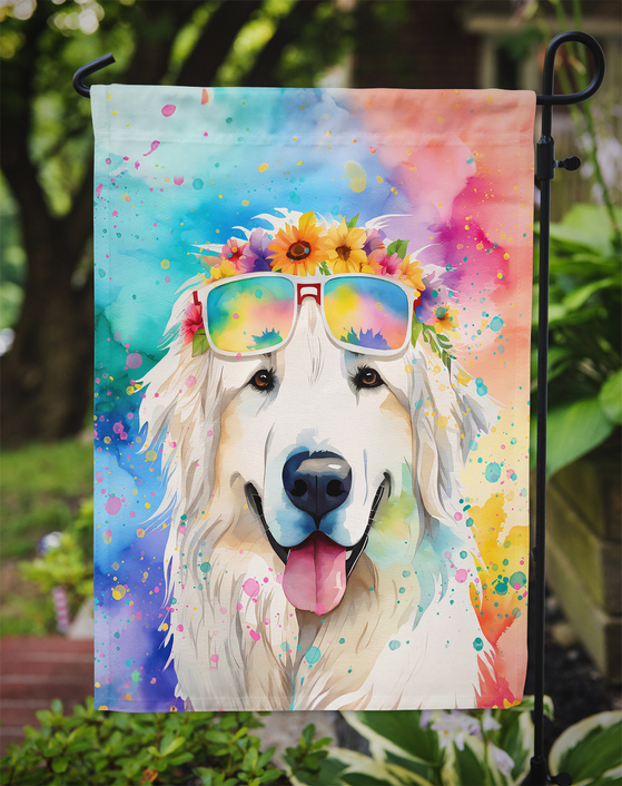 Great Pyrenees Hippie Dawg Garden Flag Caroline's Treasures