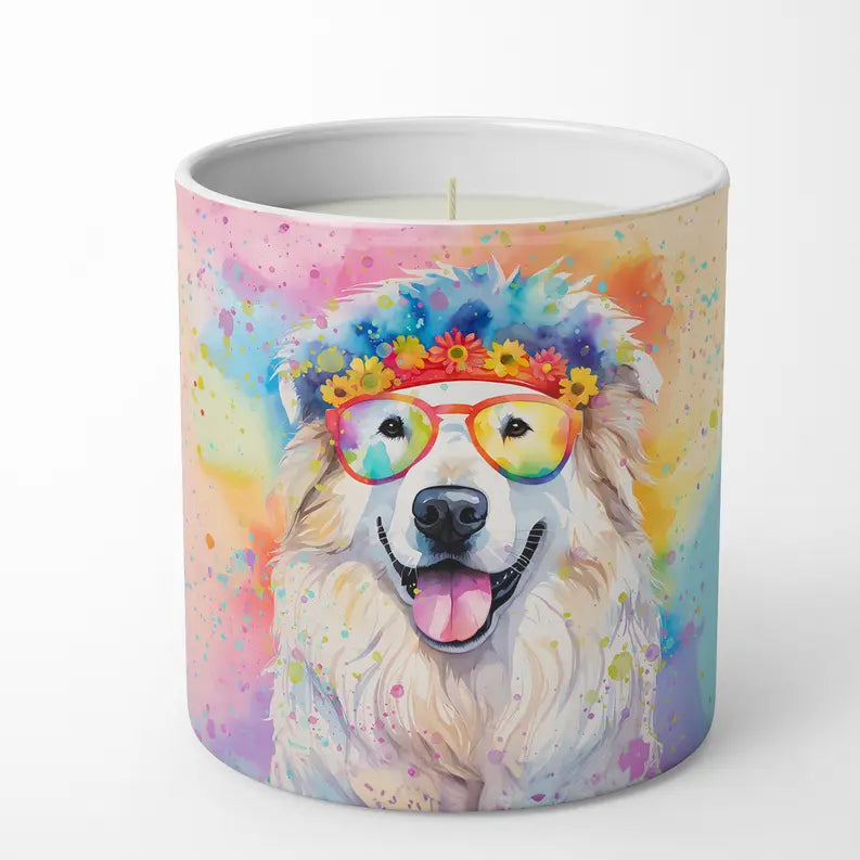 Great Pyrenees Hippie Dawg Pair of Pot Holders Caroline's Treasures