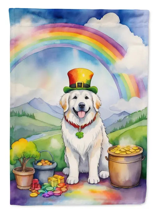 Great Pyrenees St Patrick's Day Garden Flag Caroline's Treasures