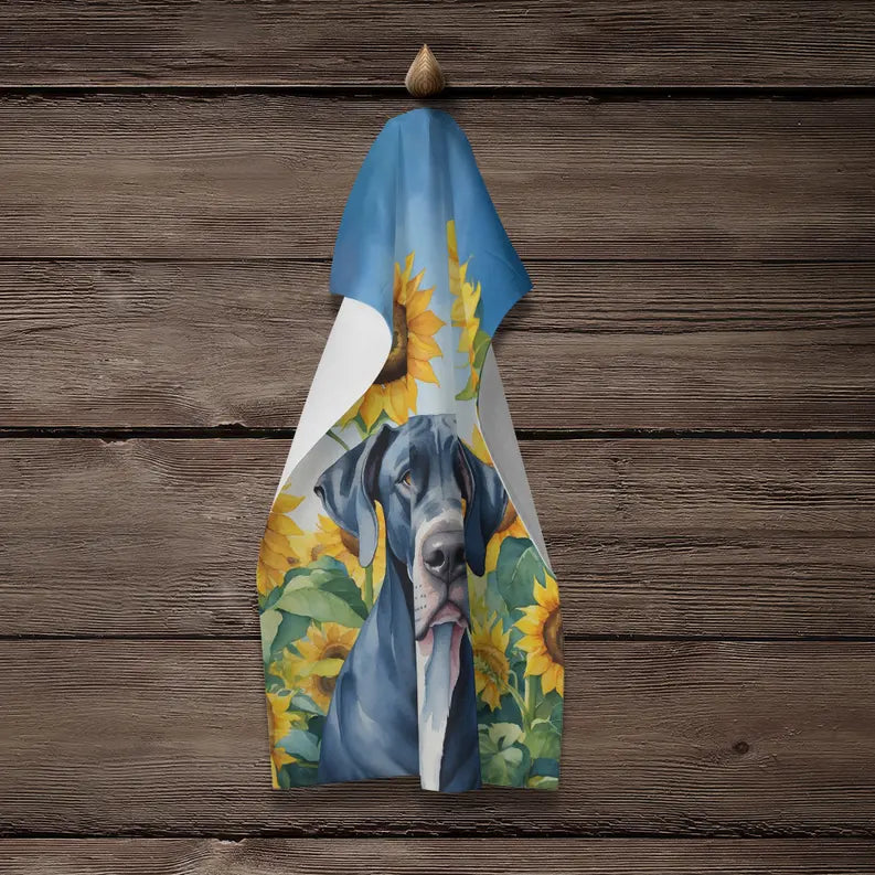 Great Pyrenees in Sunflowers Pair of Pot Holders Caroline's Treasures